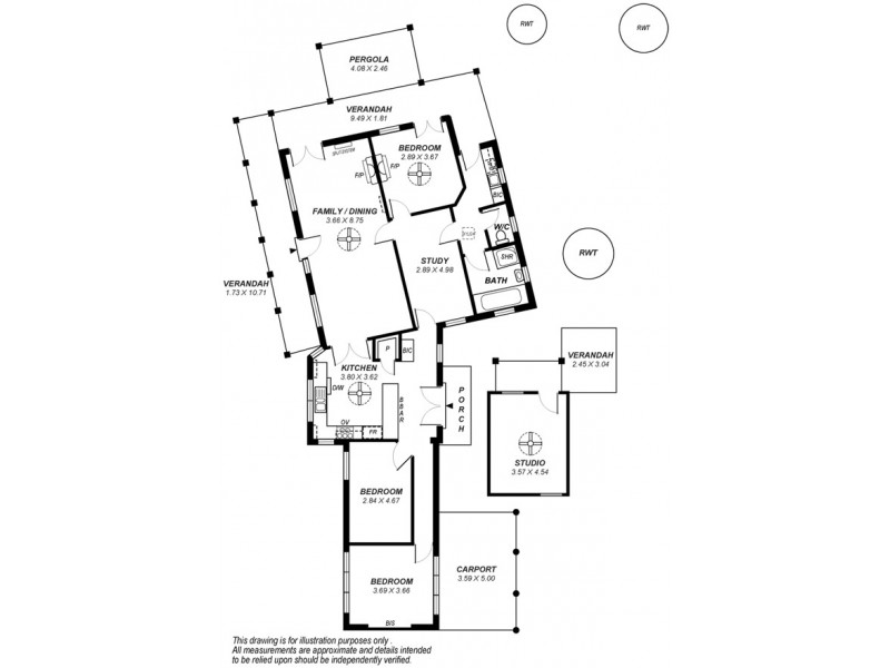 747 Longwood Road, Bradbury SA 5153 Floorplan
