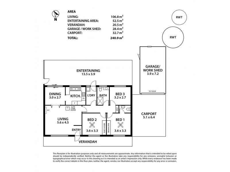 40 Parker Avenue, Strathalbyn SA 5255 Floorplan