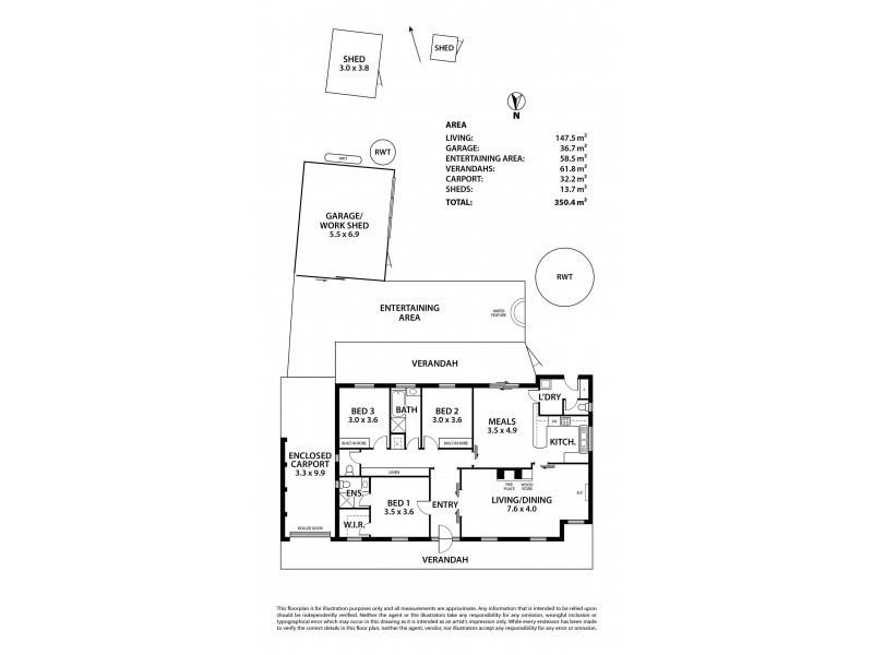 11 Fairfield Drive, Strathalbyn SA 5255 Floorplan