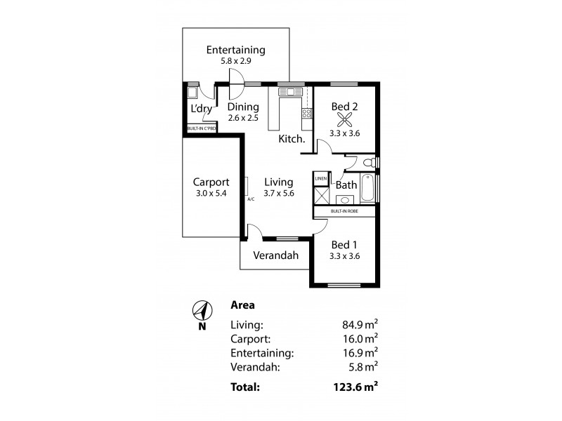 Unit 2/1 Sandergrove Road, Strathalbyn SA 5255 Floorplan