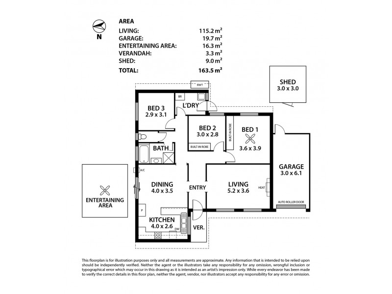 Unit 3/8 Parker Avenue, Strathalbyn SA 5255 Floorplan