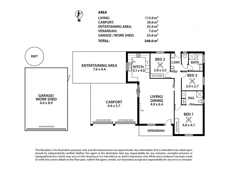 4 Laurel Court, Strathalbyn SA 5255 Floorplan