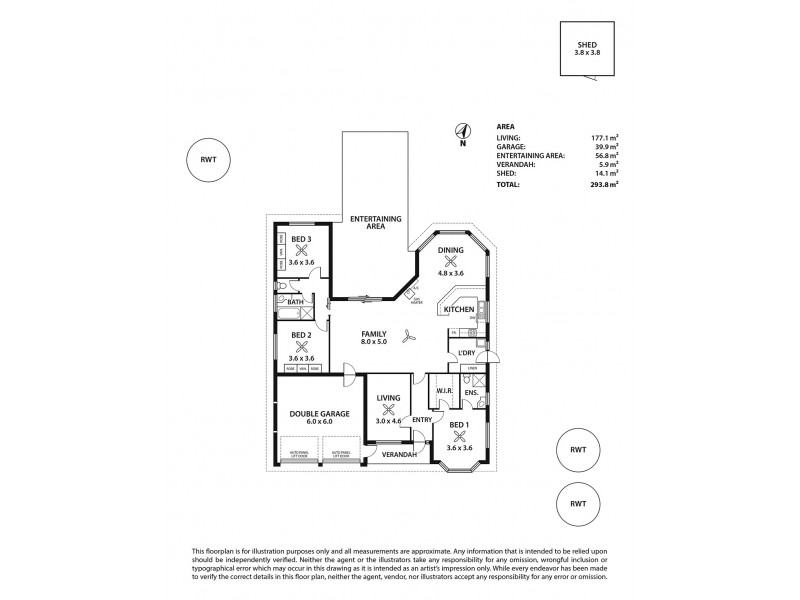 8 Abbotts Lane, Strathalbyn SA 5255 Floorplan