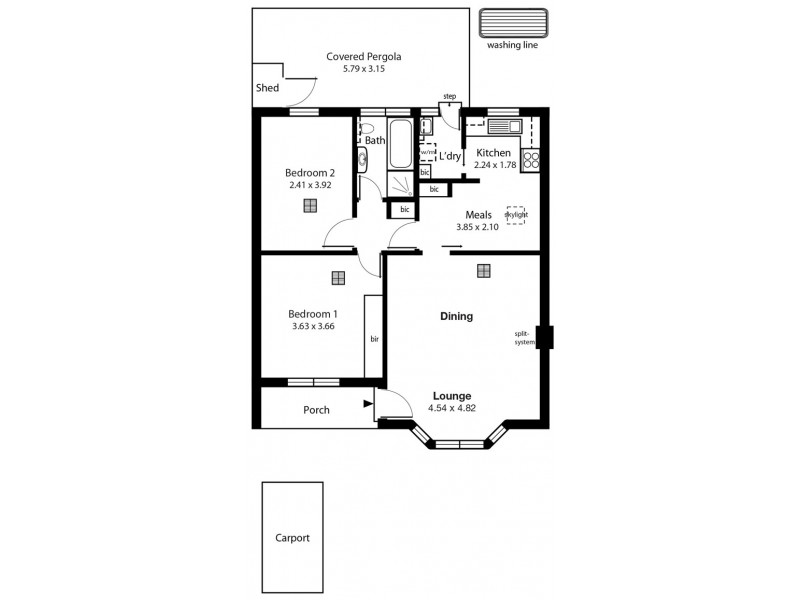 2/1A Dixon Street, Clarence Park SA 5034 Floorplan