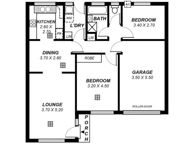 3/19 Mills Street, Clarence Park SA 5034 Floorplan