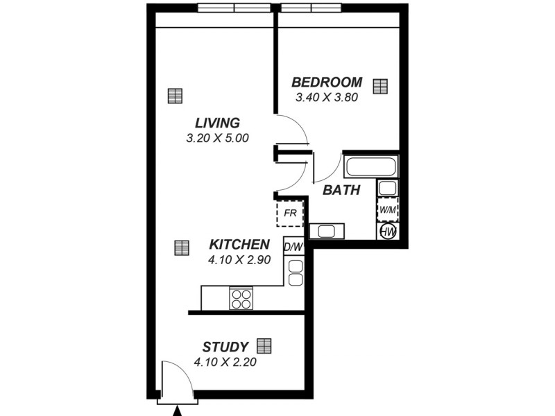 Apartment 103/39 Grenfell Street, Adelaide SA 5000 Floorplan