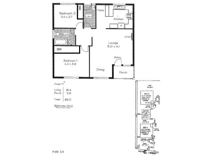 Unit 1/12 Galpin Avenue, Victor Harbor SA 5211 Floorplan