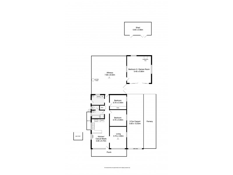 34 David Street,, Mccracken SA 5211 Floorplan