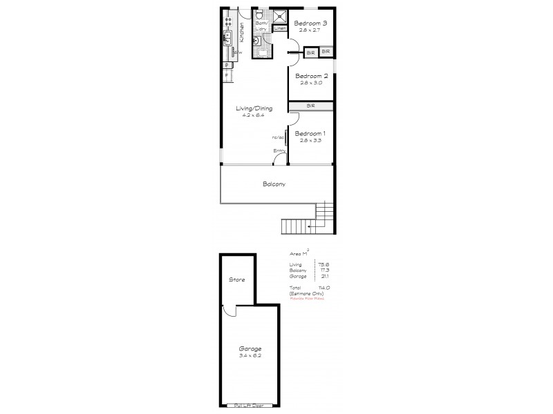 3/35 The Crescent, Mccracken SA 5211 Floorplan