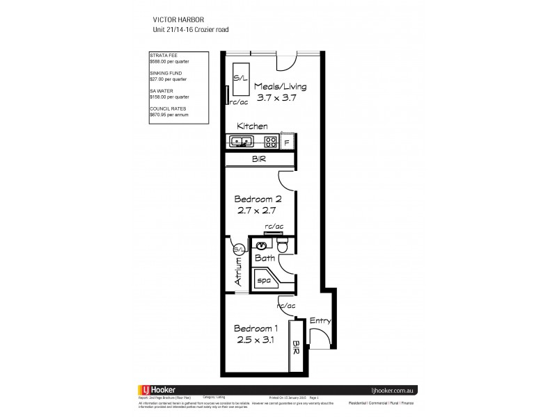 21/14-16 Crozier road, Victor Harbor SA 5211 Floorplan