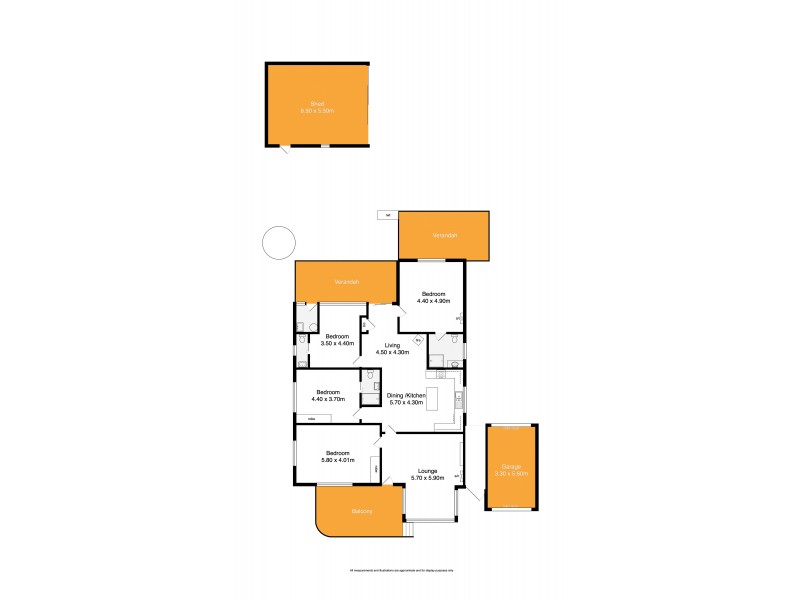 43 Hindmarsh Road, Mccracken SA 5211 Floorplan