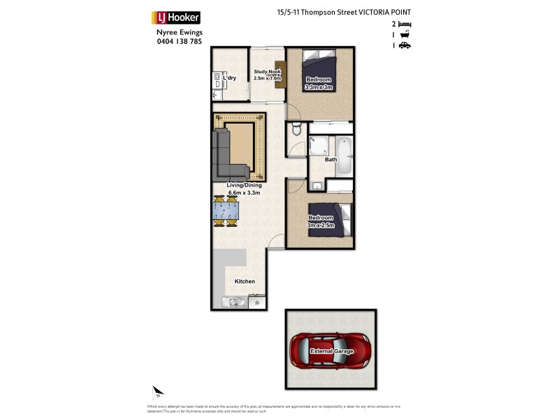 15/5-11 Thompson Street, Victoria Point QLD 4165 Floorplan