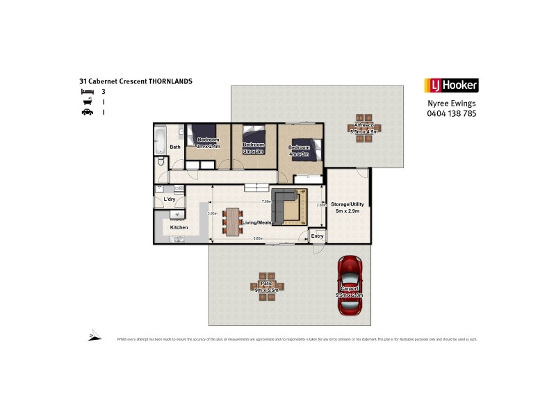 31 Cabernet Crescent, Thornlands QLD 4164 Floorplan