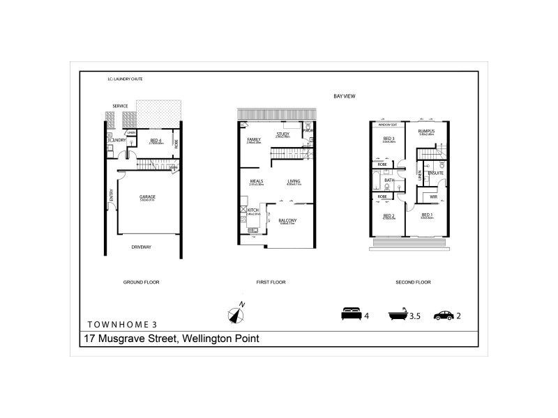 3/17 Musgrave Street, Wellington Point QLD 4160 Floorplan