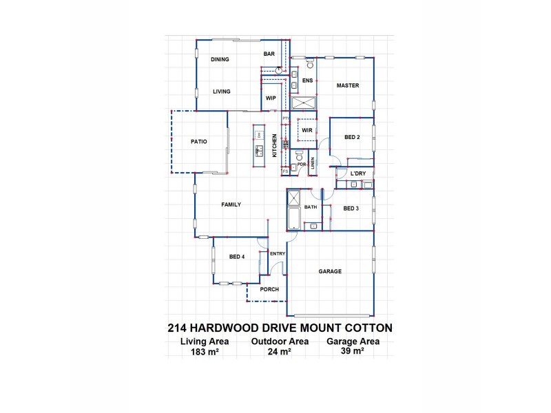 214 Hardwood Drive, Mount Cotton QLD 4165 Floorplan