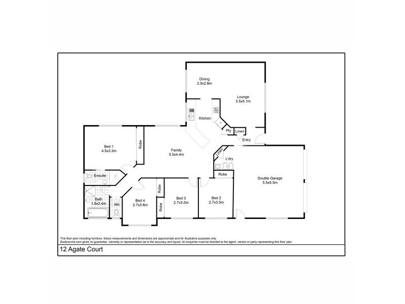 12 Agate Court, Alexandra Hills QLD 4161 Floorplan