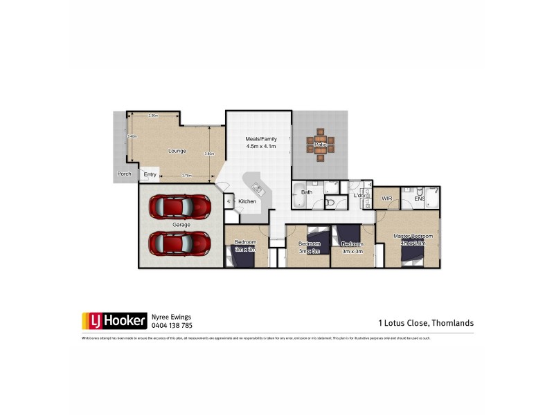 1 Lotus Close, Thornlands QLD 4164 Floorplan