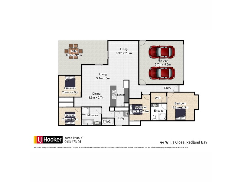 44 Willis Close, Redland Bay QLD 4165 Floorplan