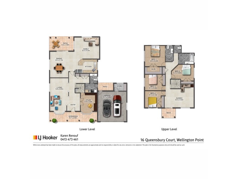 16 Queensbury Court, Wellington Point QLD 4160 Floorplan