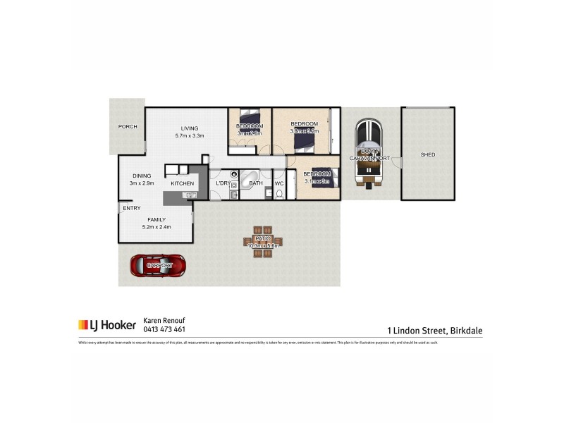 1 Lindon Street, Birkdale QLD 4159 Floorplan