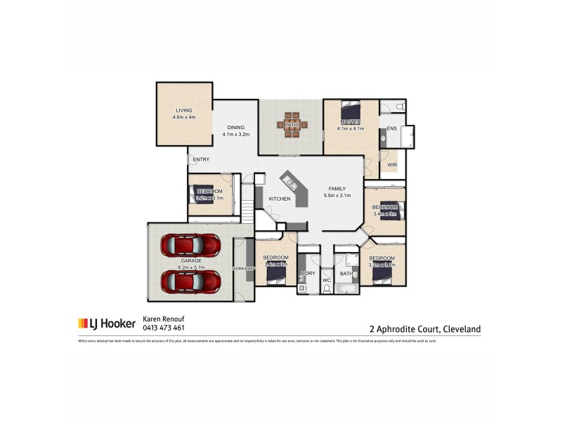 2 Aphrodite Court, Cleveland QLD 4163 Floorplan