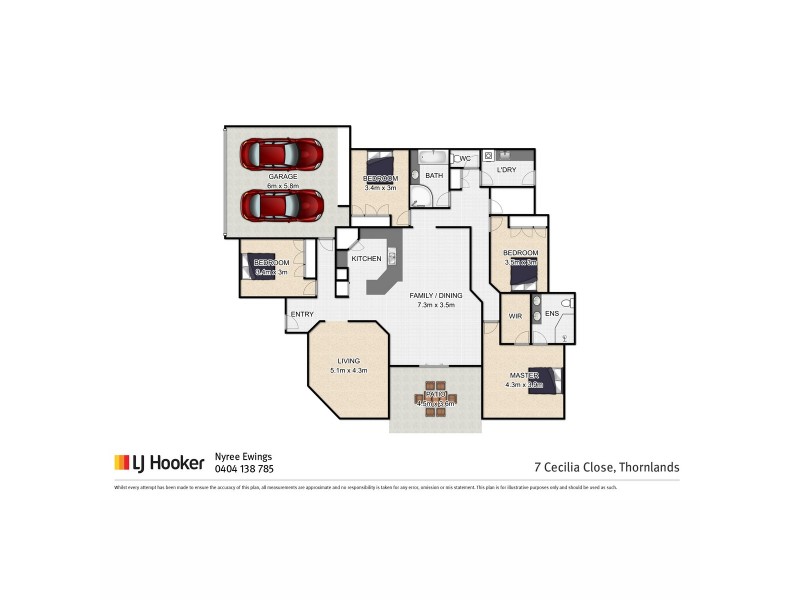 7 Cecilia Close, Thornlands QLD 4164 Floorplan