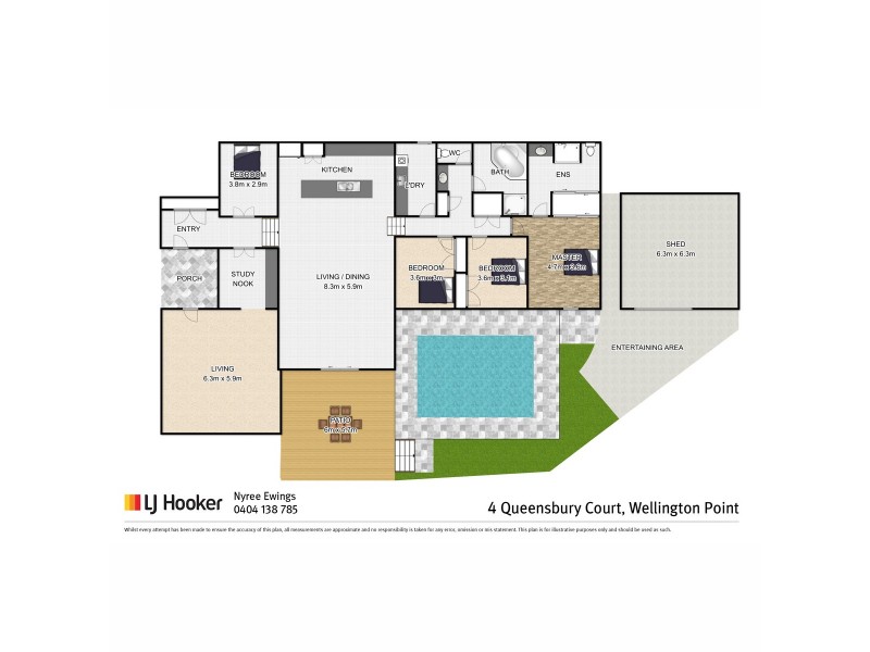 4 Queensbury Court, Wellington Point QLD 4160 Floorplan