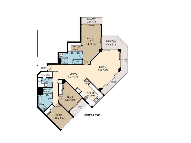 58/8 Goodwin Street, Kangaroo Point QLD 4169 Floorplan