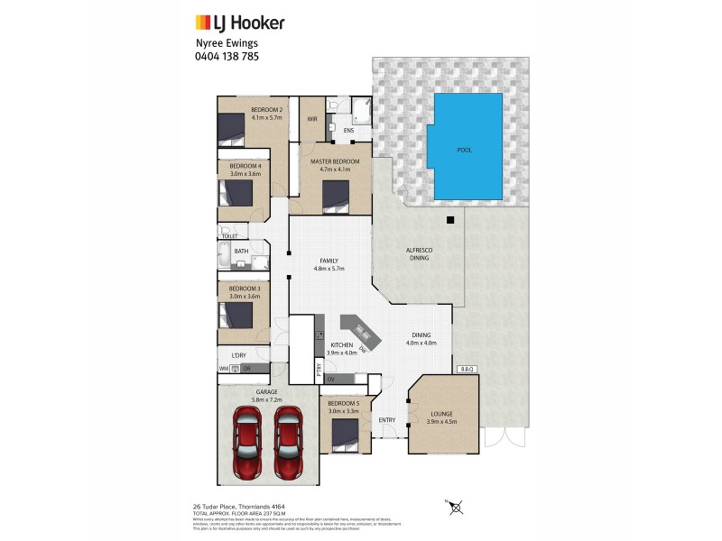 26 Tudar Place, Thornlands QLD 4164 Floorplan