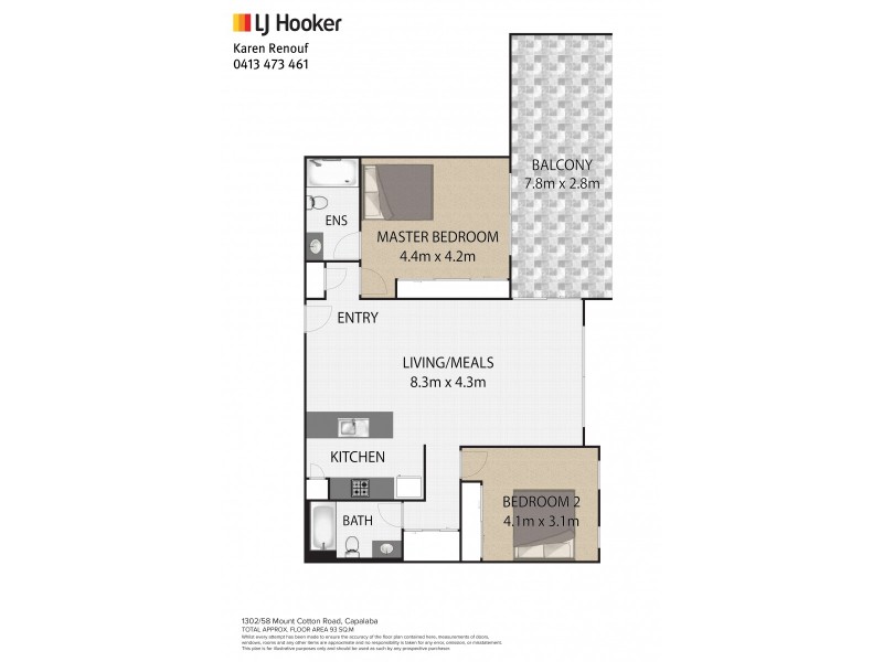 1302/58 Mount Cotton Road, Capalaba QLD 4157 Floorplan