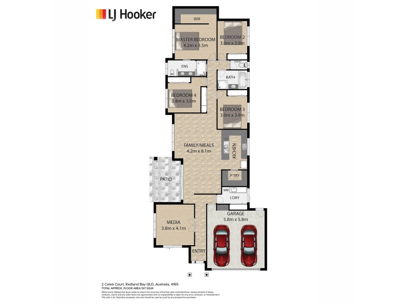 2 Caleb Court, Redland Bay QLD 4165 Floorplan
