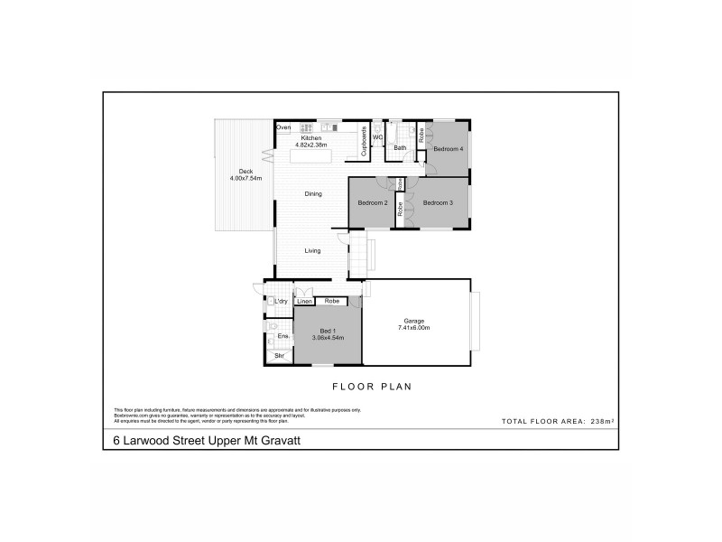 6 Larwood Street, Upper Mount Gravatt QLD 4122 Floorplan