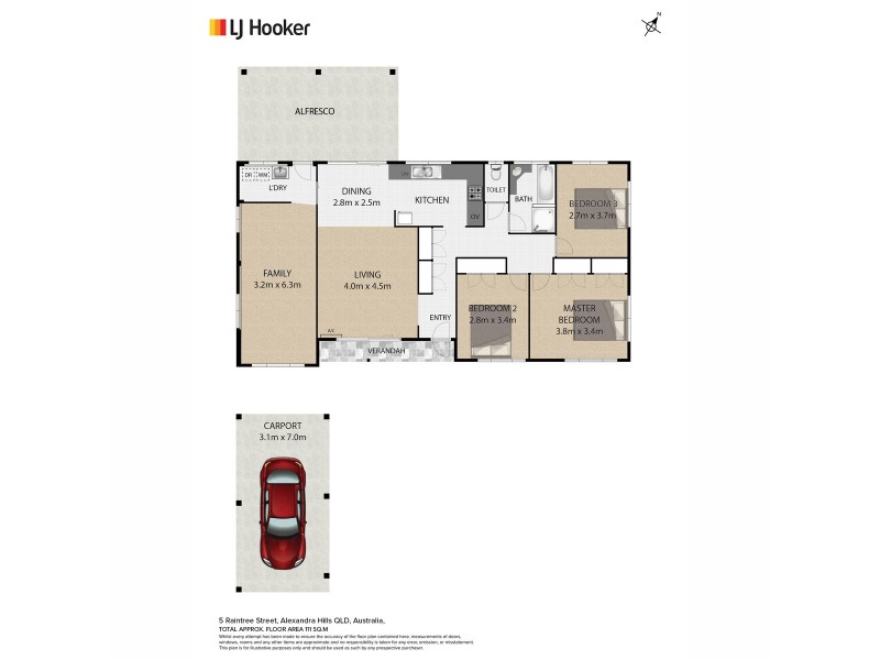 5 Raintree Street, Alexandra Hills QLD 4161 Floorplan
