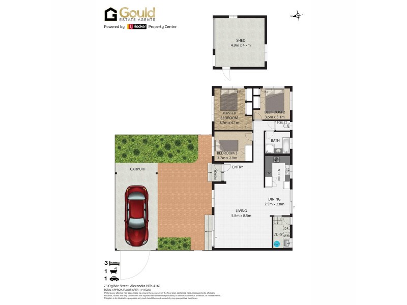 73 Ogilvie Street, Alexandra Hills QLD 4161 Floorplan