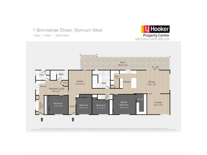 1 Bonniebrae Street, Wynnum West QLD 4178 Floorplan