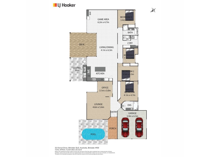 32 Dorsal Drive, Birkdale QLD 4159 Floorplan