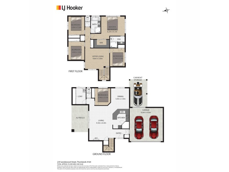 2/8 Sandalwood Street, Thornlands QLD 4164 Floorplan