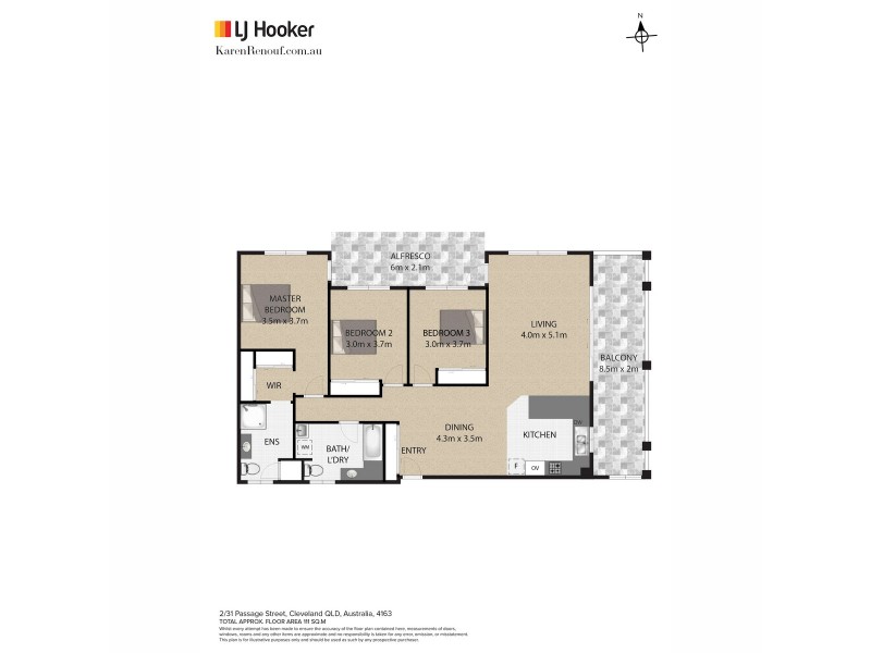2/31-33 Passage Street, Cleveland QLD 4163 Floorplan