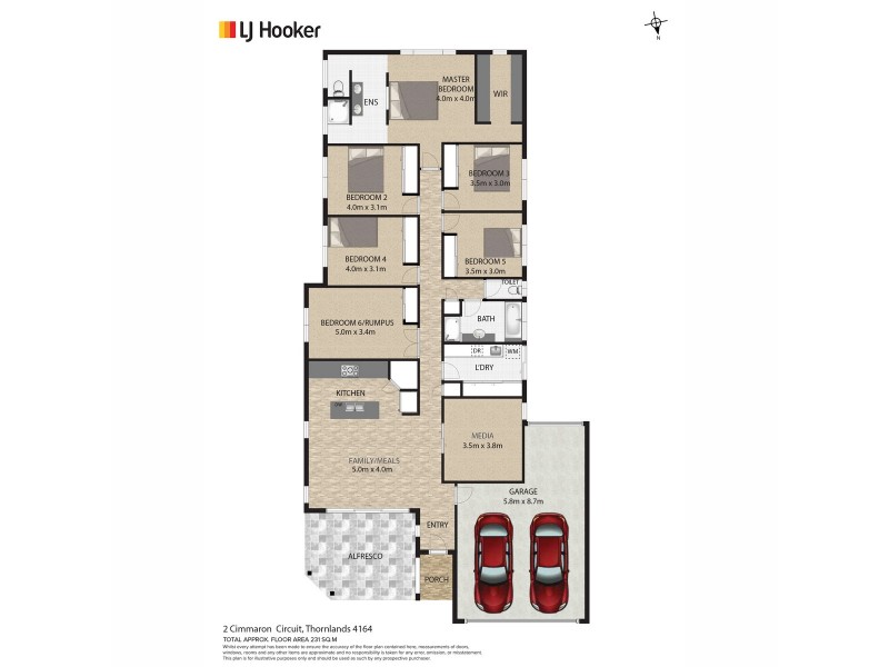 2 Cimmaron Circuit, Thornlands QLD 4164 Floorplan