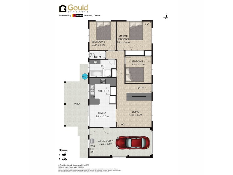 6 Amridge Court, Alexandra Hills QLD 4161 Floorplan