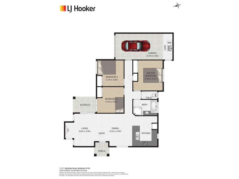 1/111 Birkdale Road, Birkdale QLD 4159 Floorplan