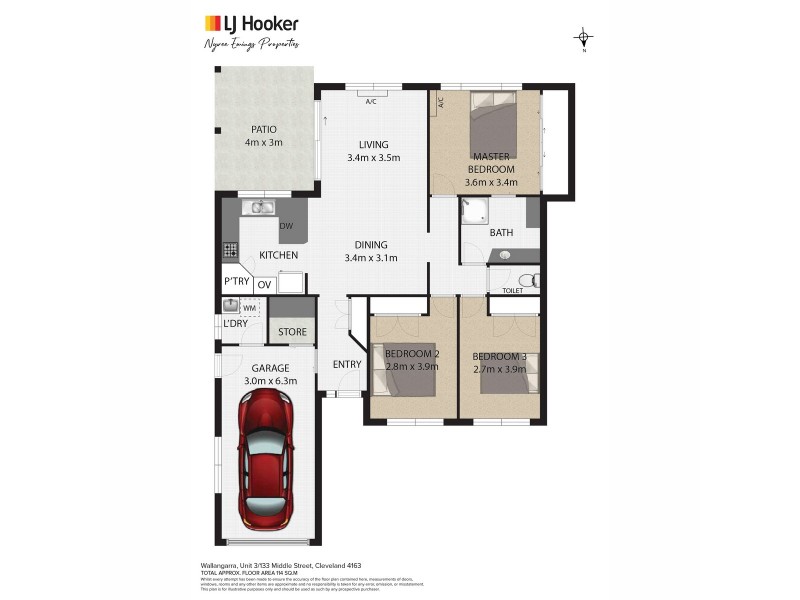 3/133 Middle Street, Cleveland QLD 4163 Floorplan