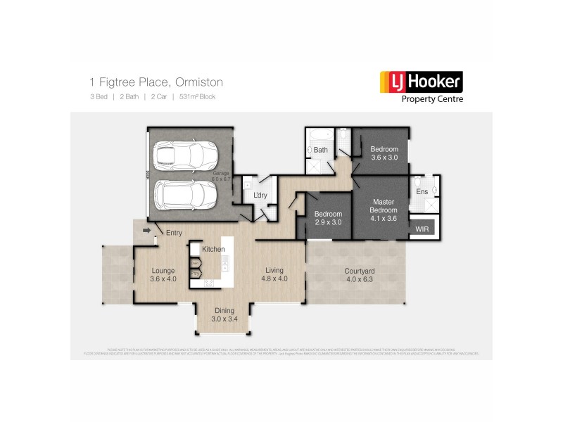 1 Fig Tree Place, Ormiston QLD 4160 Floorplan