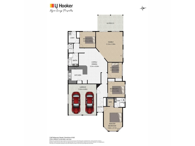 128 Delancey Street, Ormiston QLD 4160 Floorplan