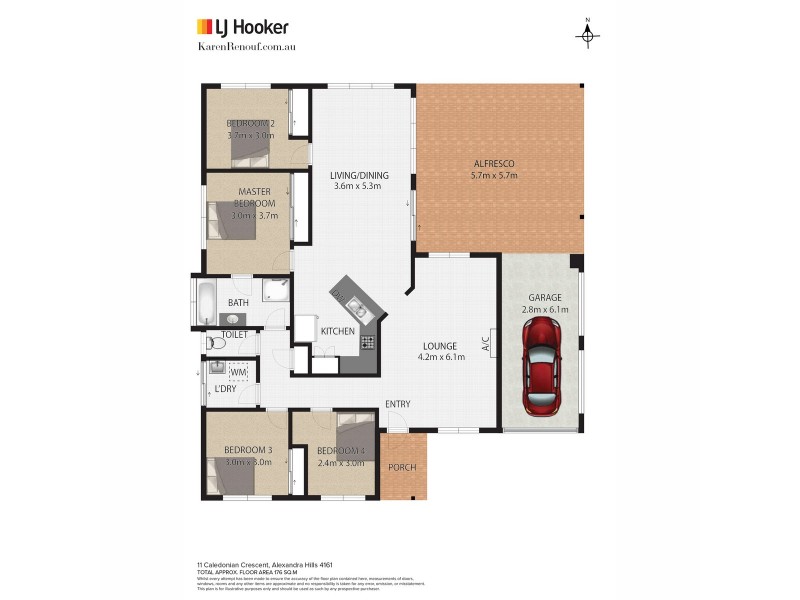 11 Caledonian Crescent, Alexandra Hills QLD 4161 Floorplan