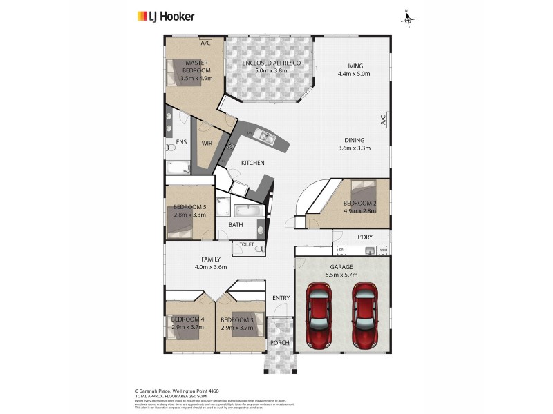 6 Saranah Place, Wellington Point QLD 4160 Floorplan