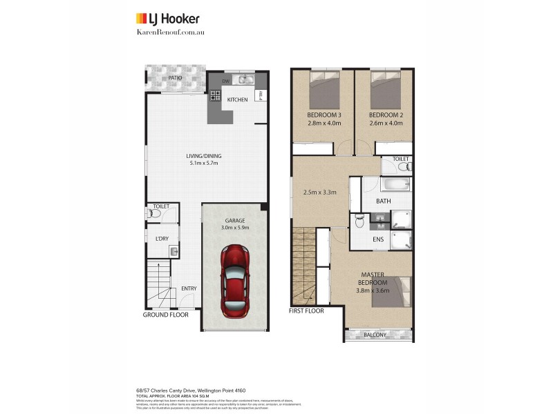 68/57 Charles Canty Drive, Wellington Point QLD 4160 Floorplan