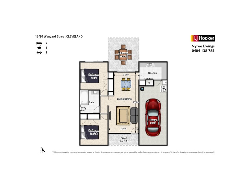 16/91 Wynyard Street, Cleveland QLD 4163 Floorplan