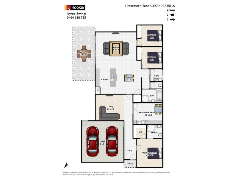 11 Doncaster Place, Alexandra Hills QLD 4161 Floorplan