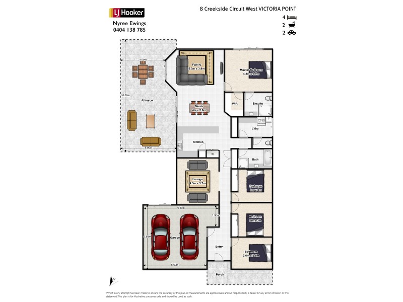 8 Creekside Circuit West, Victoria Point QLD 4165 Floorplan